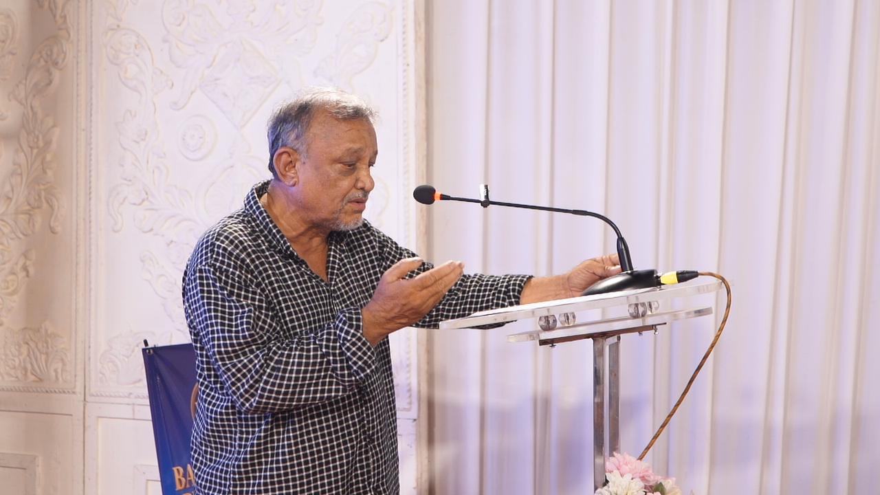 A guest speaker at the podium